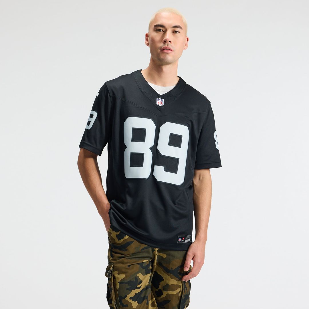 Las Vegas Raiders Brock Bowers White Vapor F.U.S.E. Stitched Limited Jersey product image 8, provided for visual reference