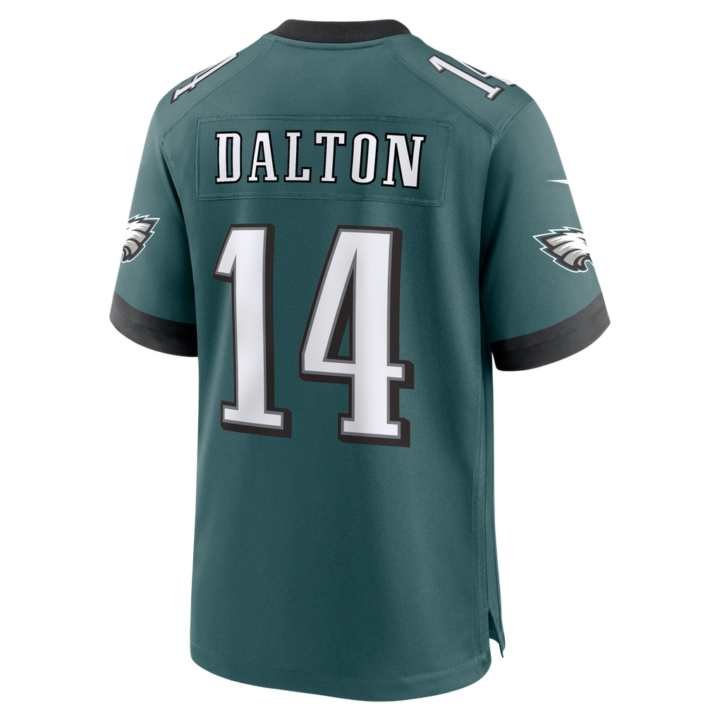 Philadelphia Eagles Andy Dalton Midnight Green Team Game Jersey product image 3, provided for visual reference and product