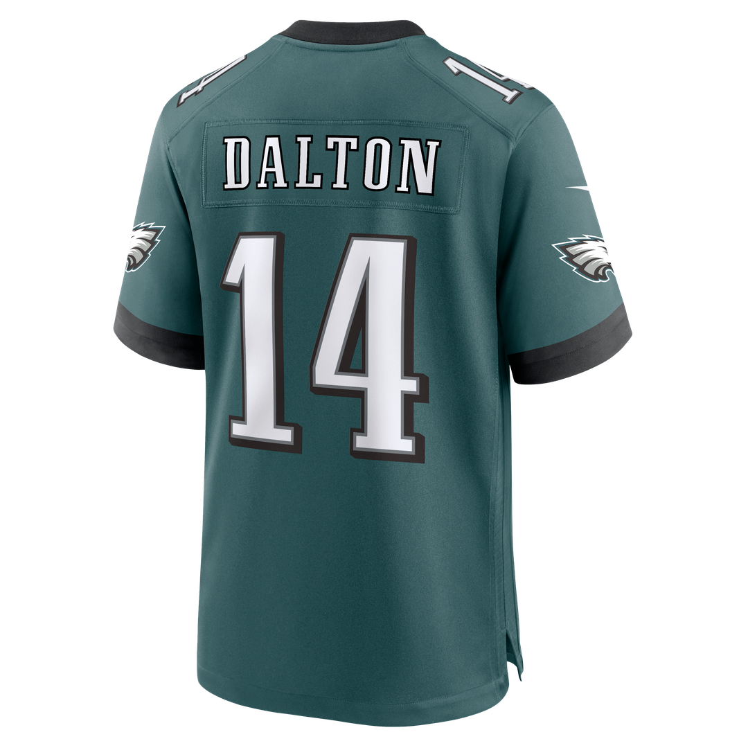 Philadelphia Eagles Andy Dalton Midnight Green Team Game Jersey product image 3, provided for visual reference and product