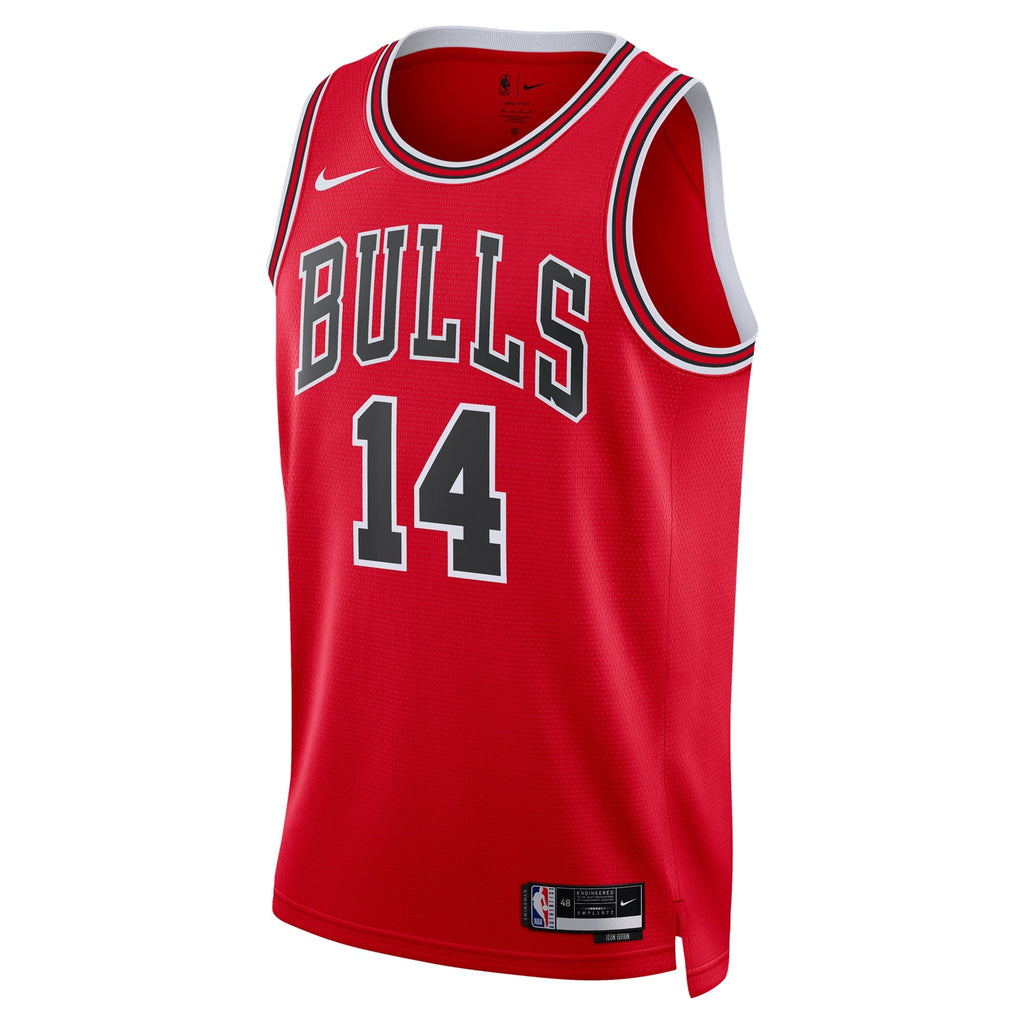 Matas Buzelis Chicago Bulls Swingman Icon Jersey - Red - Unisex product image 3, provided for visual reference and product