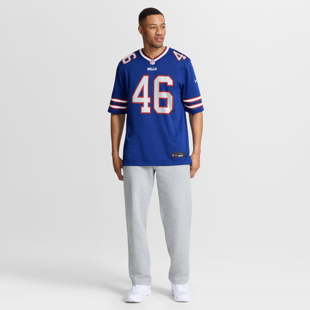 Buffalo Bills DJ Miller Jr. Royal Team Game Jersey product image 2, provided for visual reference and product detail review