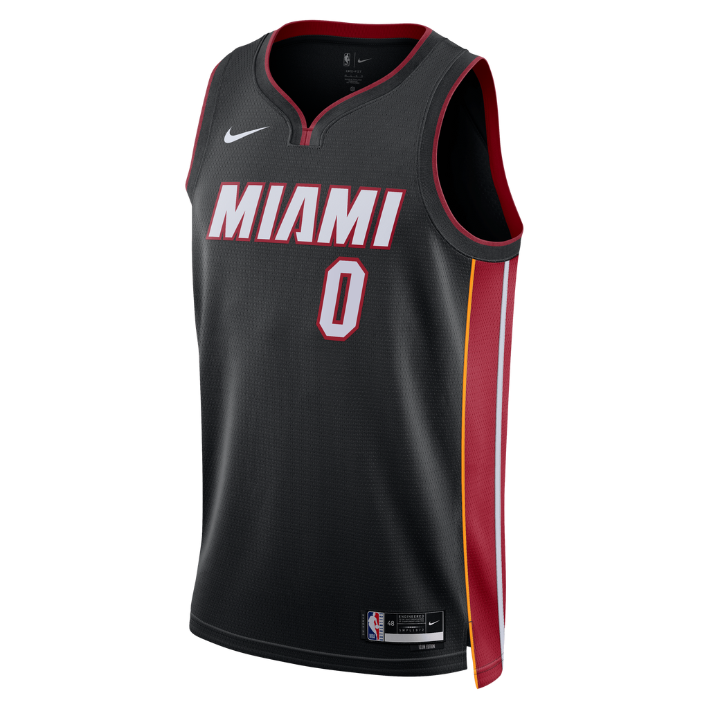 Simone Fontecchio Miami Heat Icon Edition Swingman Jersey - Black - Unisex product image 3, provided for visual reference