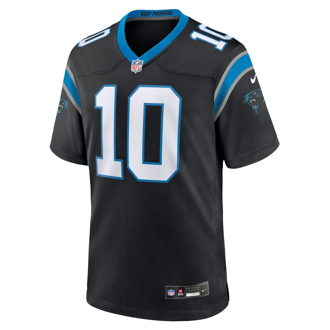 Carolina Panthers Ryan Fitzgerald Black Team Game Jersey product image 2, provided for visual reference and product detail