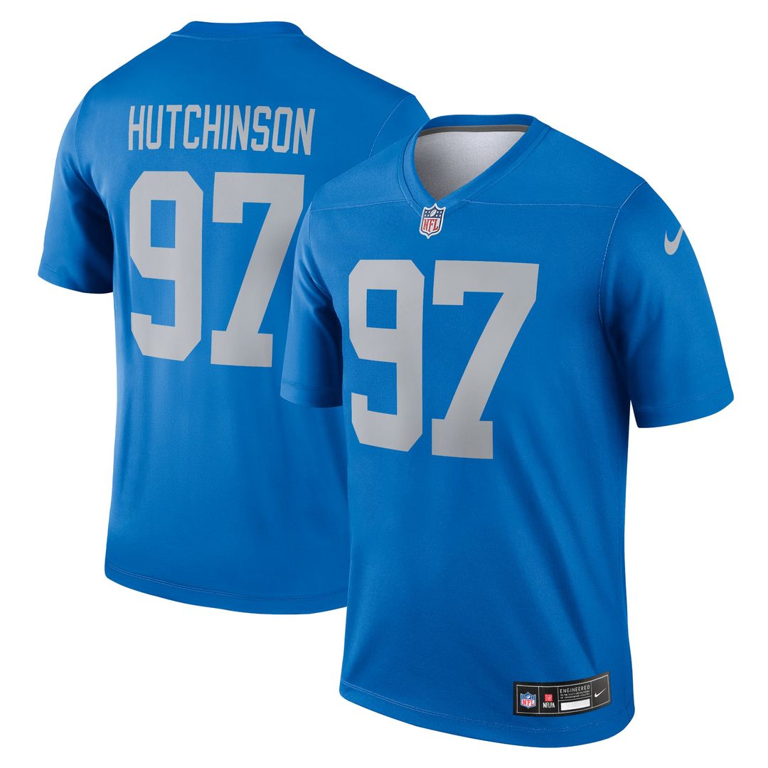 Detroit Lions Aidan Hutchinson Blue Legend Player Performance Top product image 1, provided for visual reference and product
