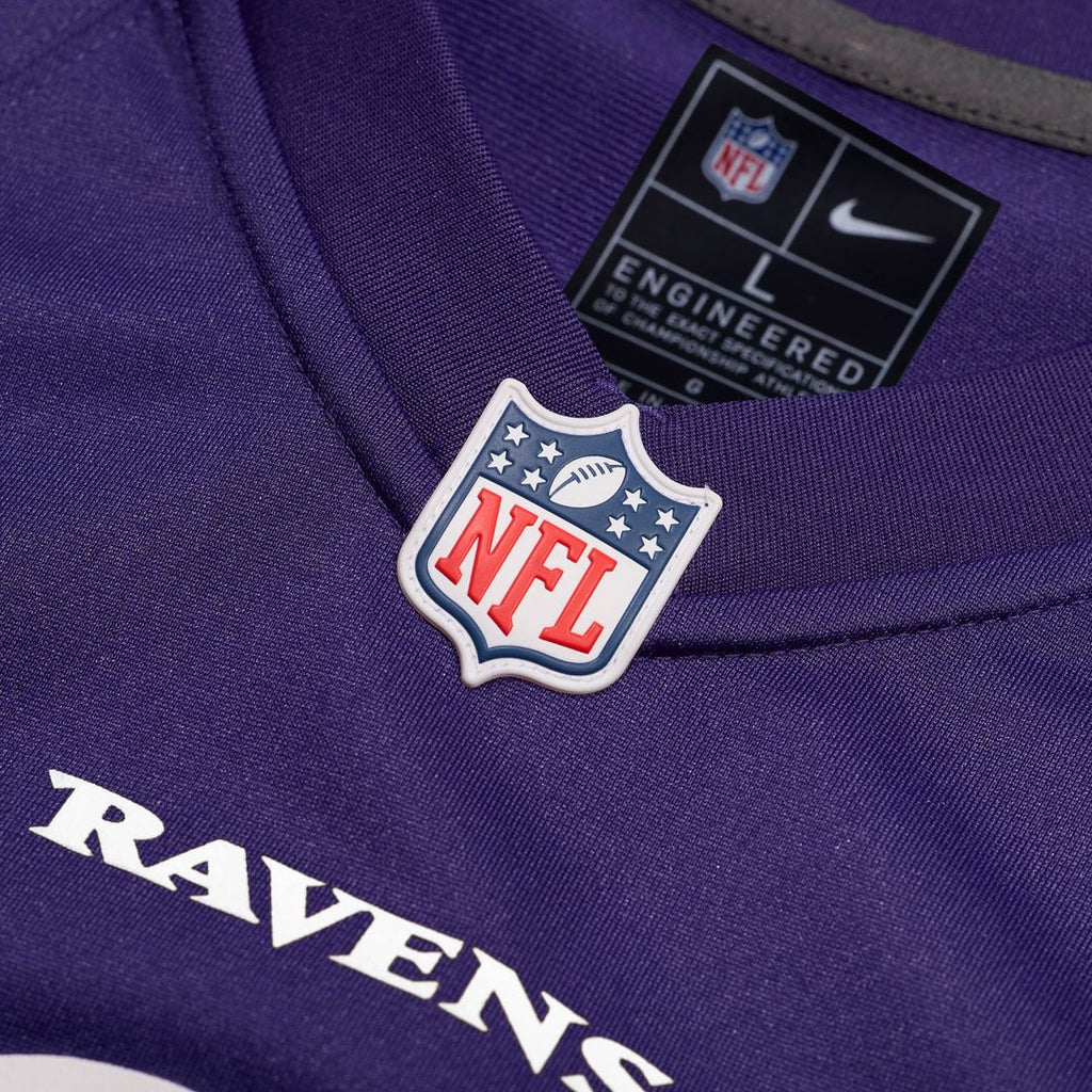 Baltimore Ravens Nick Moore Purple Game Jersey product image 4, provided for visual reference and product detail review