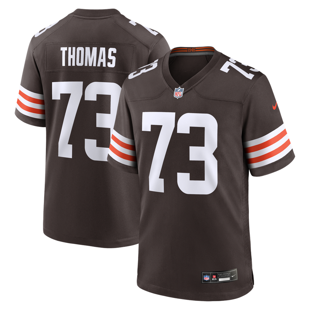 Cleveland Browns Joe Thomas White Retired Game Player Jersey product image 7, provided for visual reference and product