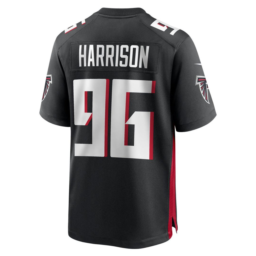 Atlanta Falcons Zach Harrison Black Team Game Jersey product image 3, provided for visual reference and product detail review