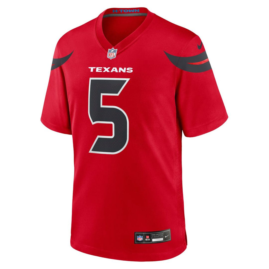 Houston Texans Jalen Pitre Red Alternate Game Jersey product image 8, provided for visual reference and product detail review