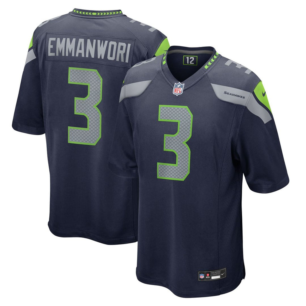 Seattle Seahawks Nick Emmanwori College Navy Team Game Jersey product image 1, provided for visual reference and product