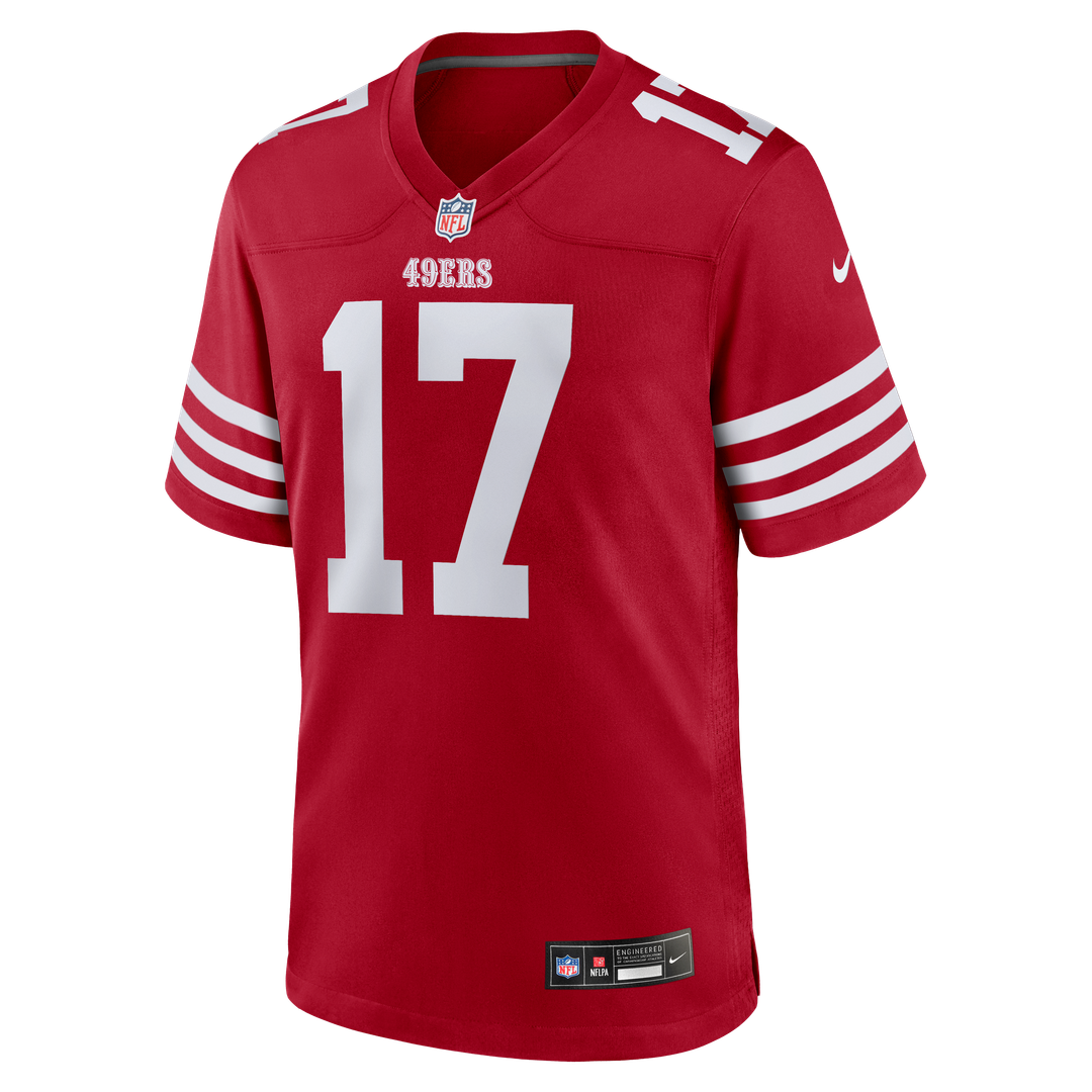 San Francisco 49ers Watkins Scarlet Team Game Jersey product image 2, provided for visual reference and product detail review