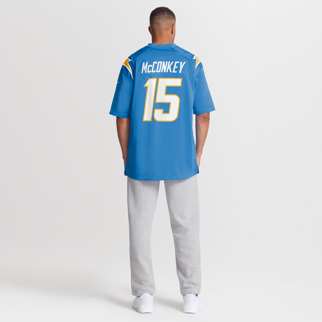 Los Angeles Chargers Ladd McConkey Powder Blue Player Game Jersey product image 16, provided for visual reference and