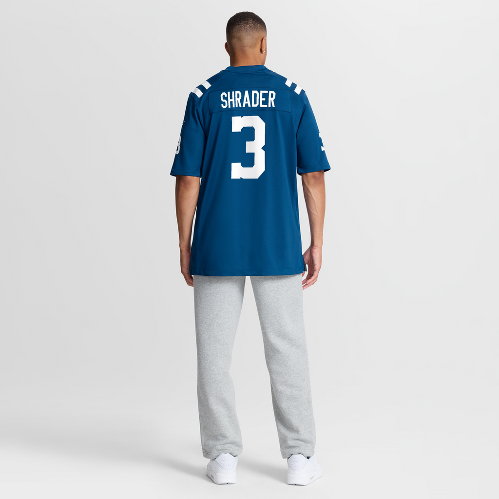 Indianapolis Colts Spencer Shrader Royal Team Game Jersey product image 10, provided for visual reference and product detail
