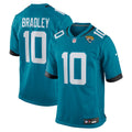 Jacksonville Jaguars Carter Bradley Teal Team Game Jersey product image 1, provided for visual reference and product detail