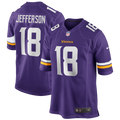 Minnesota Vikings Justin Jefferson Purple Player Game Jersey product image 1, provided for visual reference and product