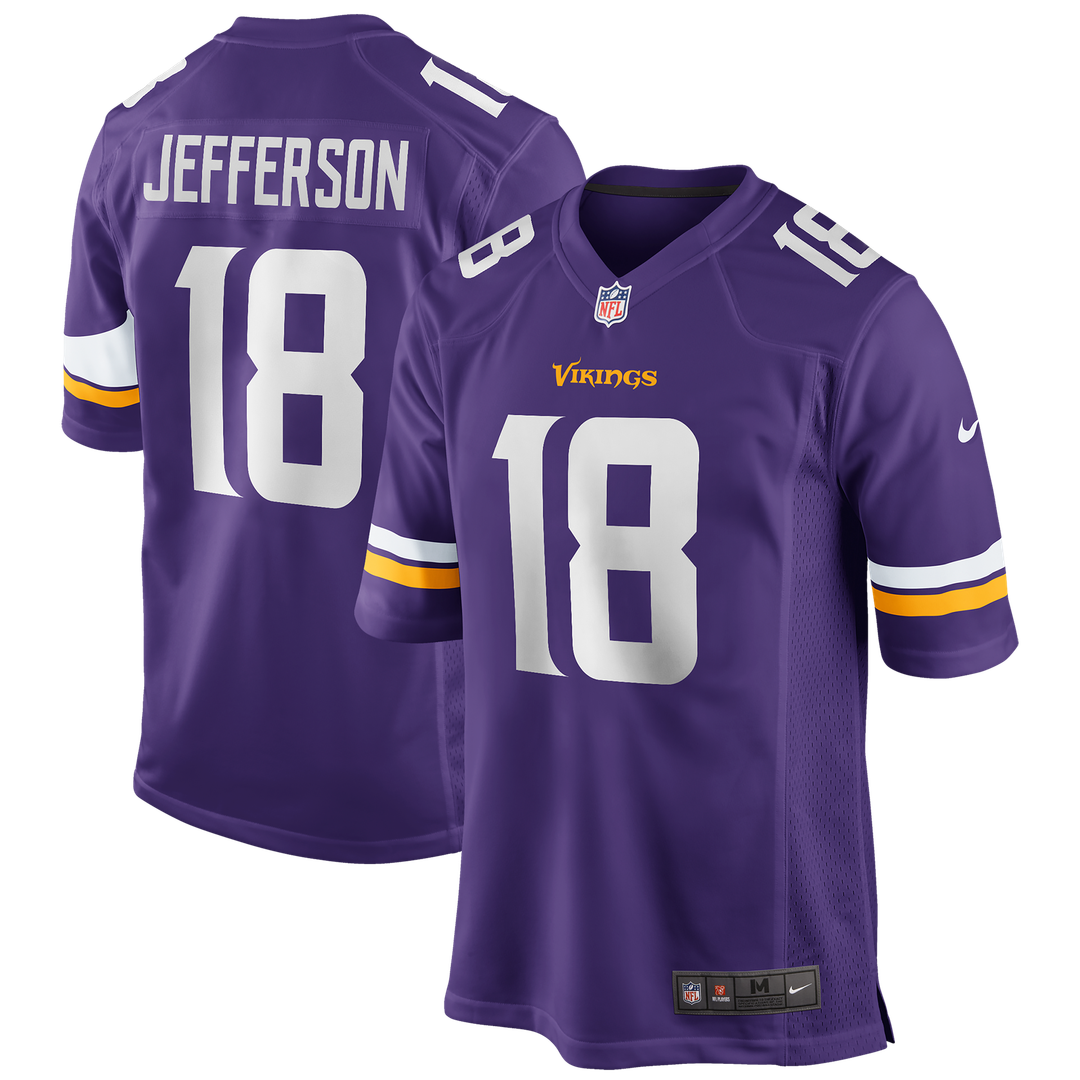 Minnesota Vikings Justin Jefferson Purple Player Game Jersey product image 1, provided for visual reference and product
