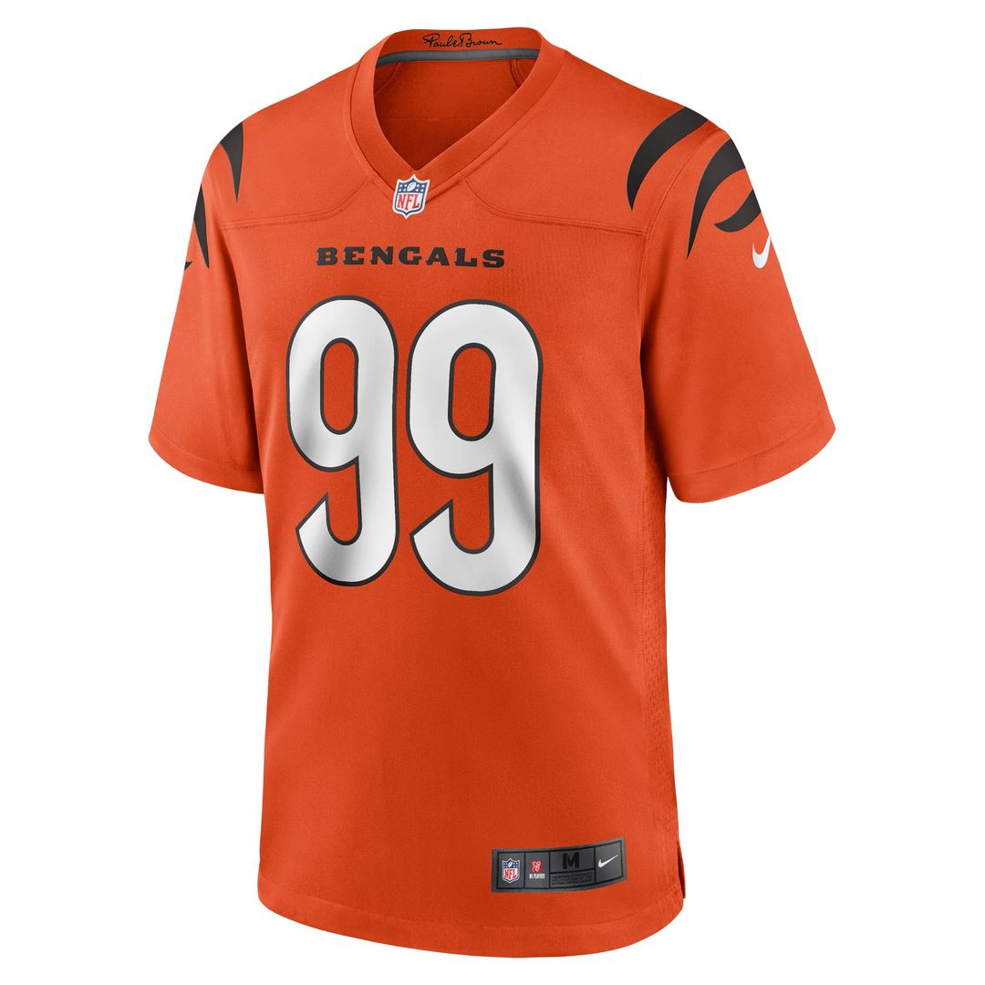 Cincinnati Bengals Myles Murphy Orange Alternate Game Jersey product image 2, provided for visual reference and product