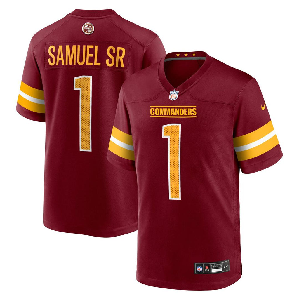 Washington Commanders Deebo Samuel Sr Burgundy Game Player Jersey product image 7, provided for visual reference and product