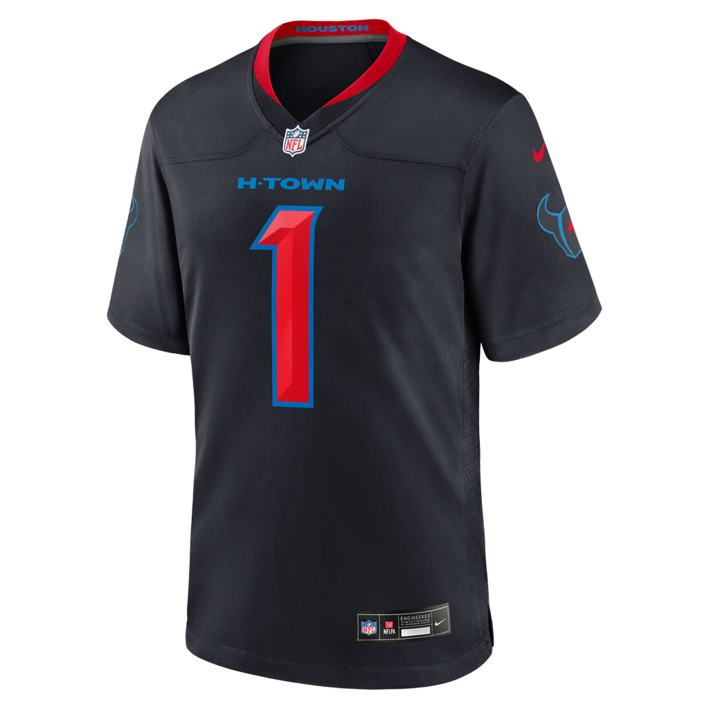 Houston Texans Tank Dell Navy Alternate Game Jersey product image 2, provided for visual reference and product detail review