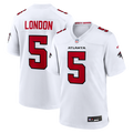 Atlanta Falcons Drake London White Game Jersey product image 1, provided for visual reference and product detail review