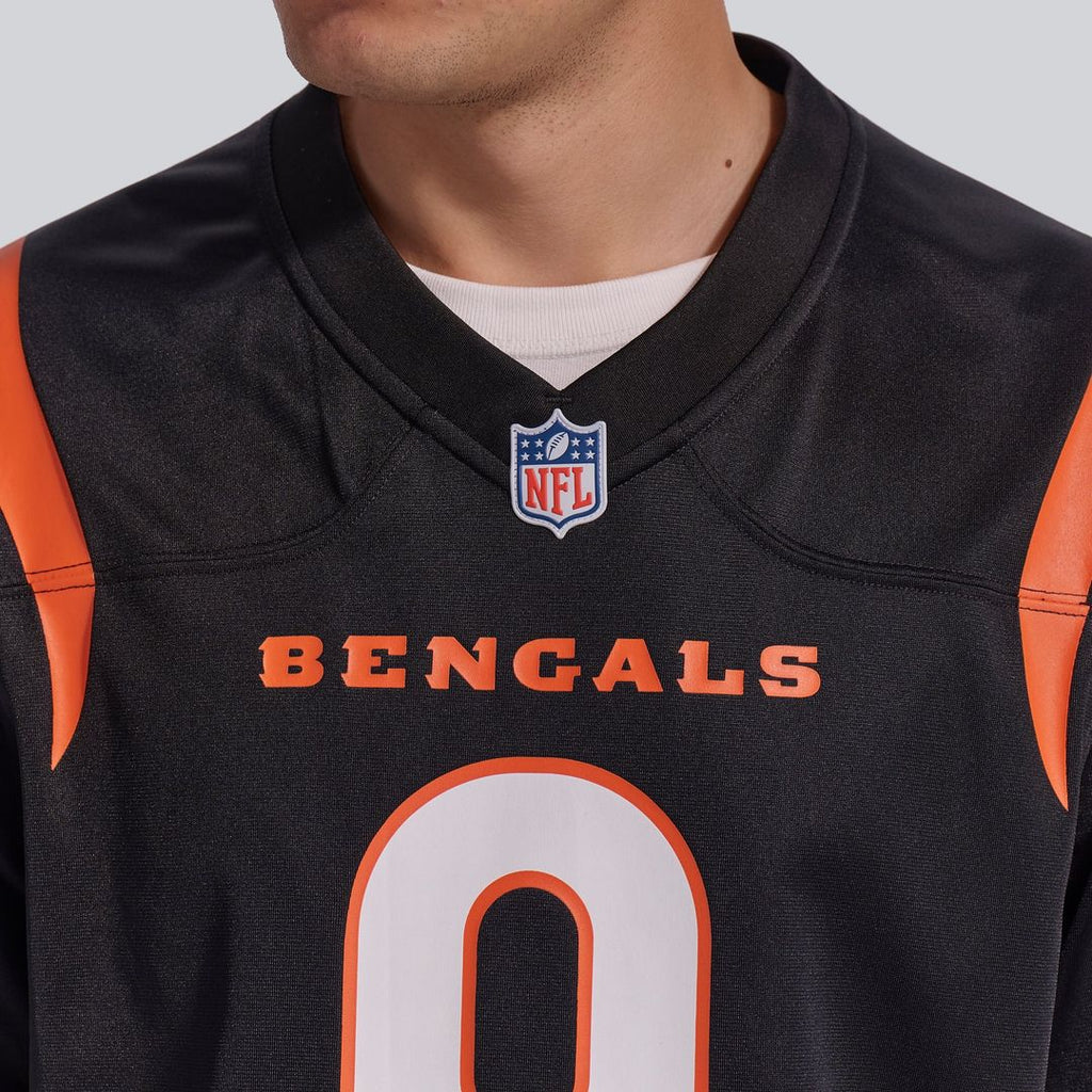 Cincinnati Bengals Joe Burrow Black Player Game Jersey product image 8, provided for visual reference and product detail