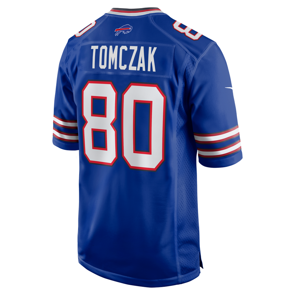 Buffalo Bills Max Tomczak Royal Team Game Jersey product image 5, provided for visual reference and product detail review
