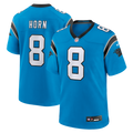 Carolina Panthers Jaycee Horn Blue Alternate Game Jersey product image 1, provided for visual reference and product detail