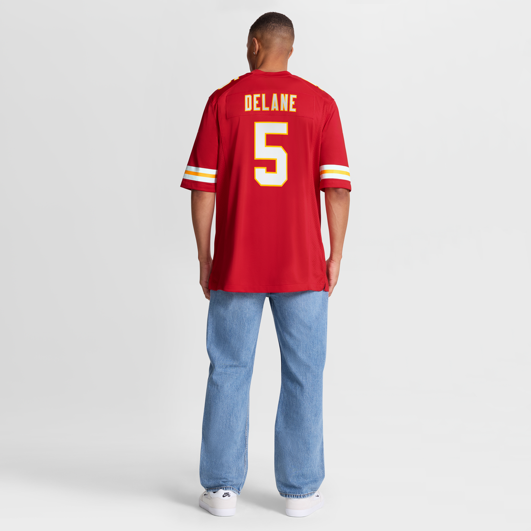 Kansas City Chiefs Mansoor Delane Red Team Game Jersey product image 3, provided for visual reference and product detail