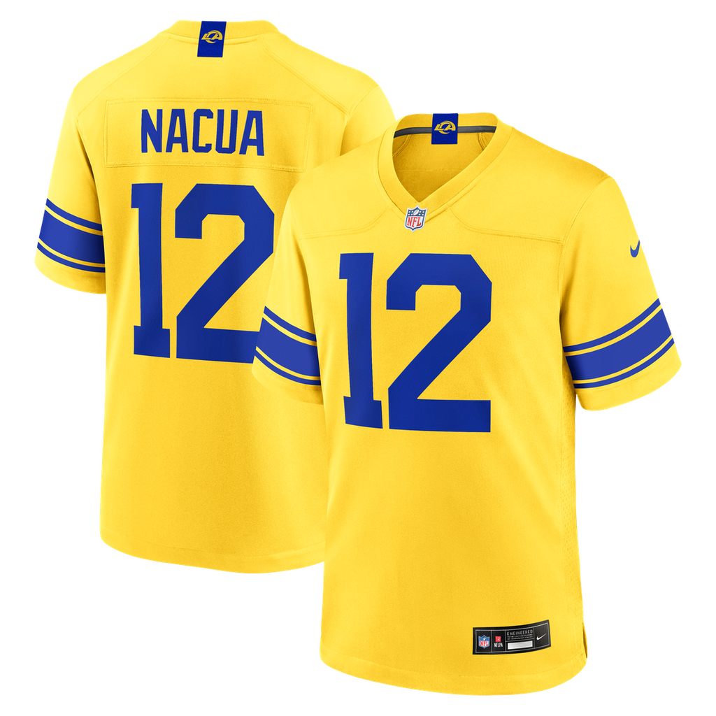 Los Angeles Rams Puka Nacua Classic Sol Game Jersey product image 1, provided for visual reference and product detail review