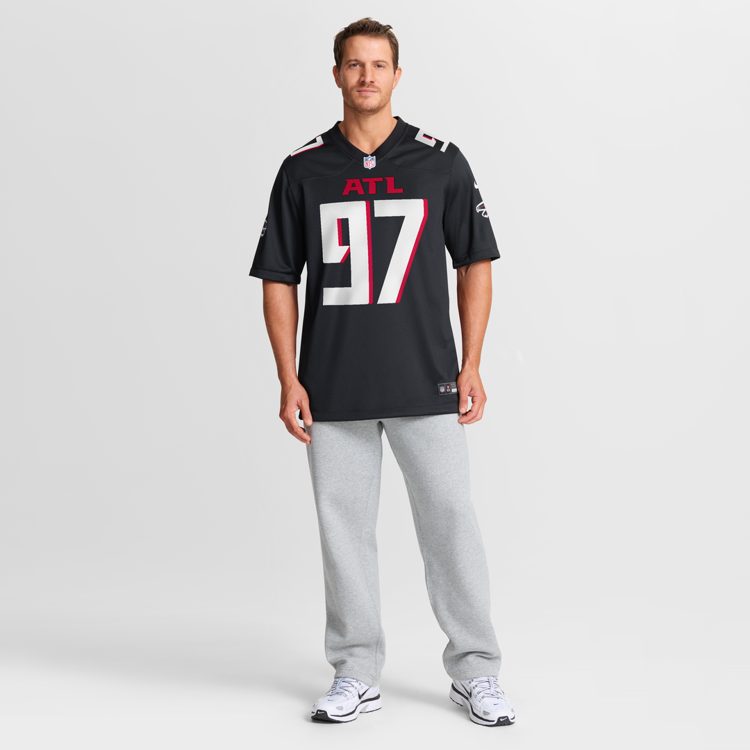 Atlanta Falcons Grady Jarrett Black Game Player Jersey product image 7, provided for visual reference and product detail