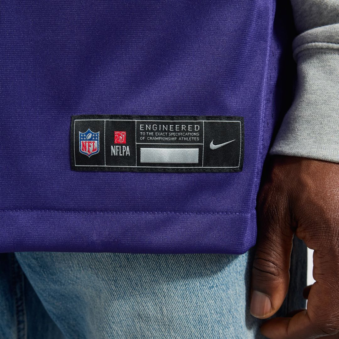 Baltimore Ravens Kyle Hamilton Black Alternate Game Jersey product image 14, provided for visual reference and product