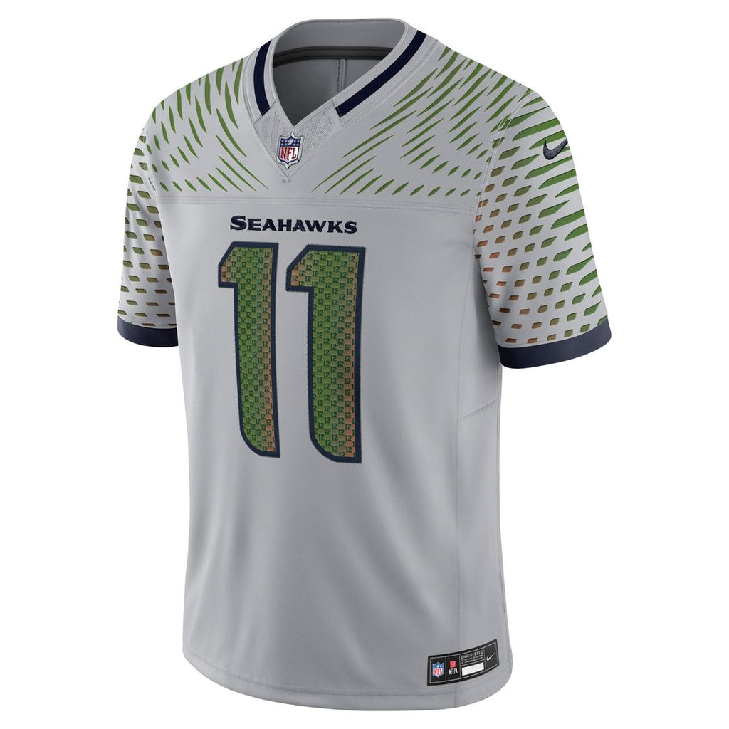 Seattle Seahawks Jaxon Smith-Njigba Gray Rivalries Collection Stitched Limited Jersey product image 2, provided for visual