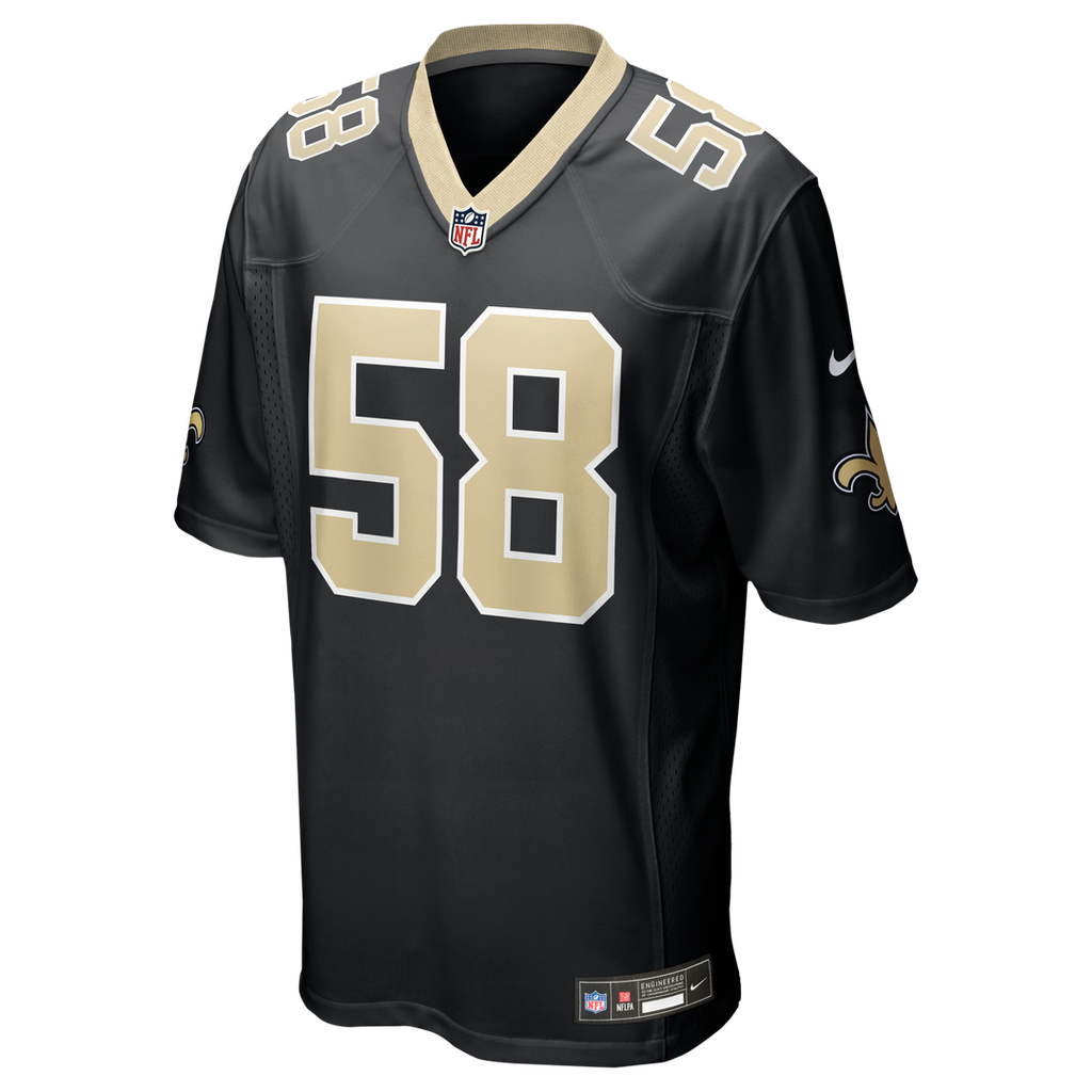 New Orleans Saints Chris Rumph II Black Team Game Jersey product image 2, provided for visual reference and product detail
