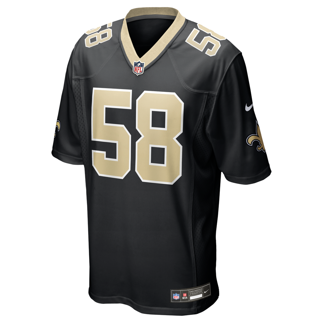 New Orleans Saints Chris Rumph II Black Team Game Jersey product image 2, provided for visual reference and product detail