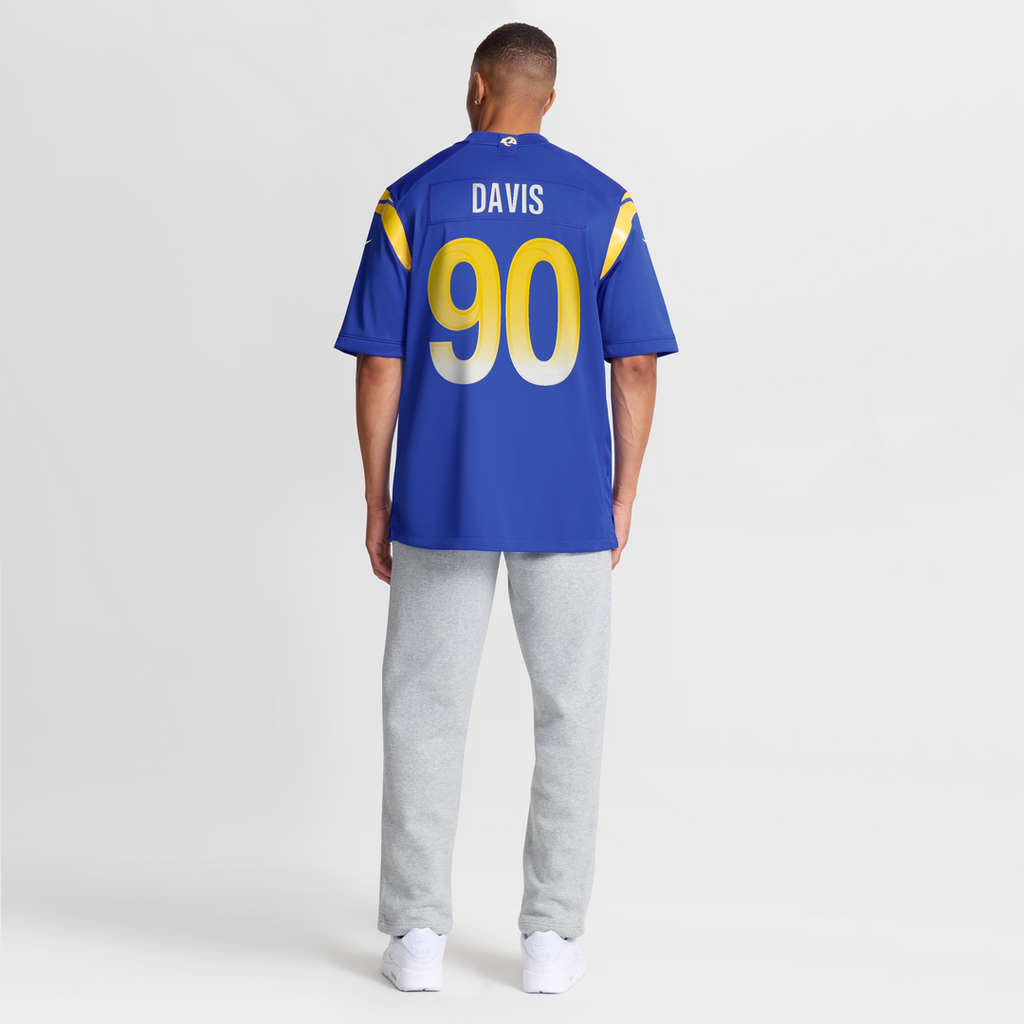 Los Angeles Rams Tyler Davis Royal Team Game Jersey product image 8, provided for visual reference and product detail review