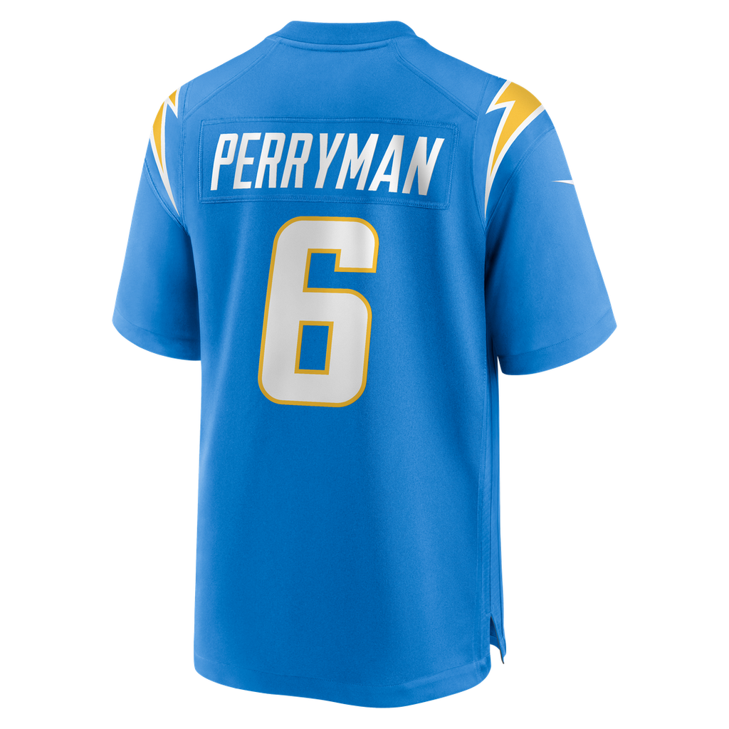 Los Angeles Chargers Denzel Perryman Powder Blue Team Game Jersey product image 3, provided for visual reference and product