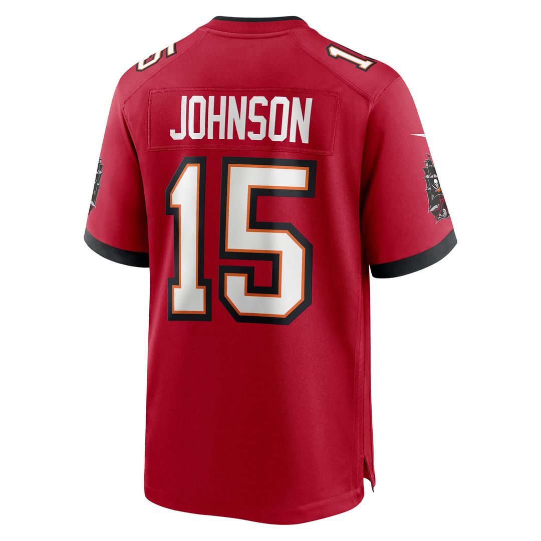 Tampa Bay Buccaneers Tez Johnson Red Team Game Jersey product image 3, provided for visual reference and product detail