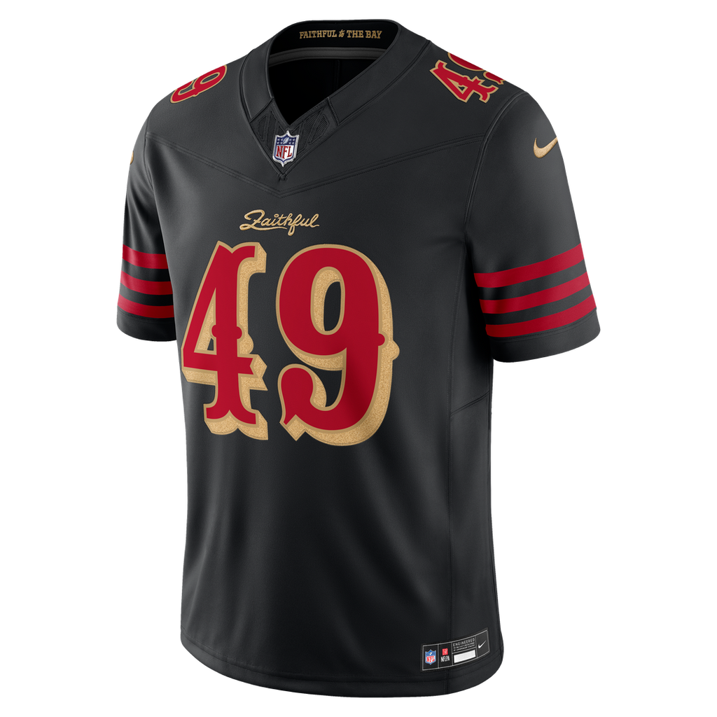 San Francisco 49ers The Faithful Black Rivalries Collection Stitched Limited Jersey product image 6, provided for visual