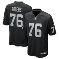 Las Vegas Raiders Caleb Rogers Black Team Game Jersey product image 1, provided for visual reference and product detail