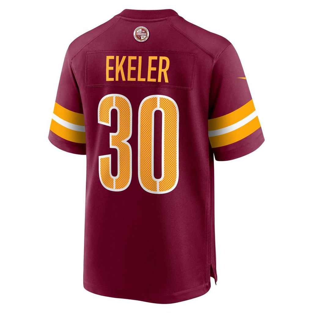 Washington Commanders Austin Ekeler Burgundy Game Player Jersey product image 3, provided for visual reference and product