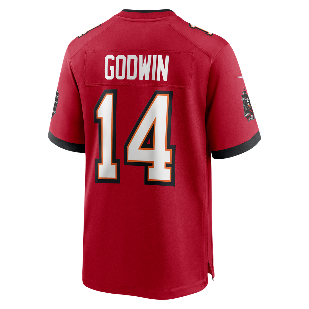Tampa Bay Buccaneers Chris Godwin Red Game Jersey product image 3, provided for visual reference and product detail review