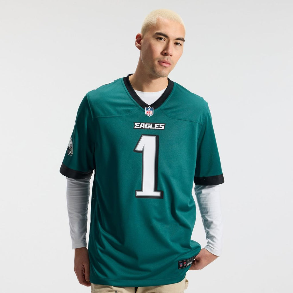 Philadelphia Eagles Jalen Hurts Midnight Green Team Game Jersey product image 15, provided for visual reference and product