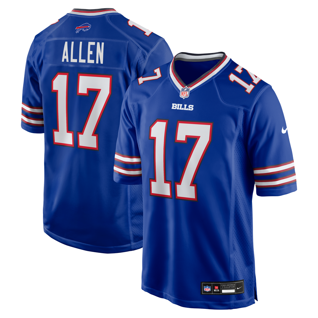 Buffalo Bills Josh Allen Royal Game Player Jersey product image 9, provided for visual reference and product detail review