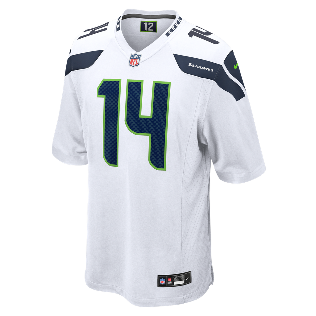 Seattle Seahawks Sam Darnold White Game Jersey product image 5, provided for visual reference and product detail review