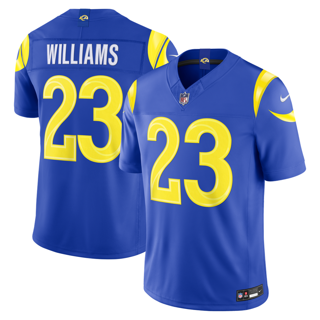 Los Angeles Rams Kyren Williams Royal Team Vapor F.U.S.E. Stitched Limited Jersey product image 15, provided for visual