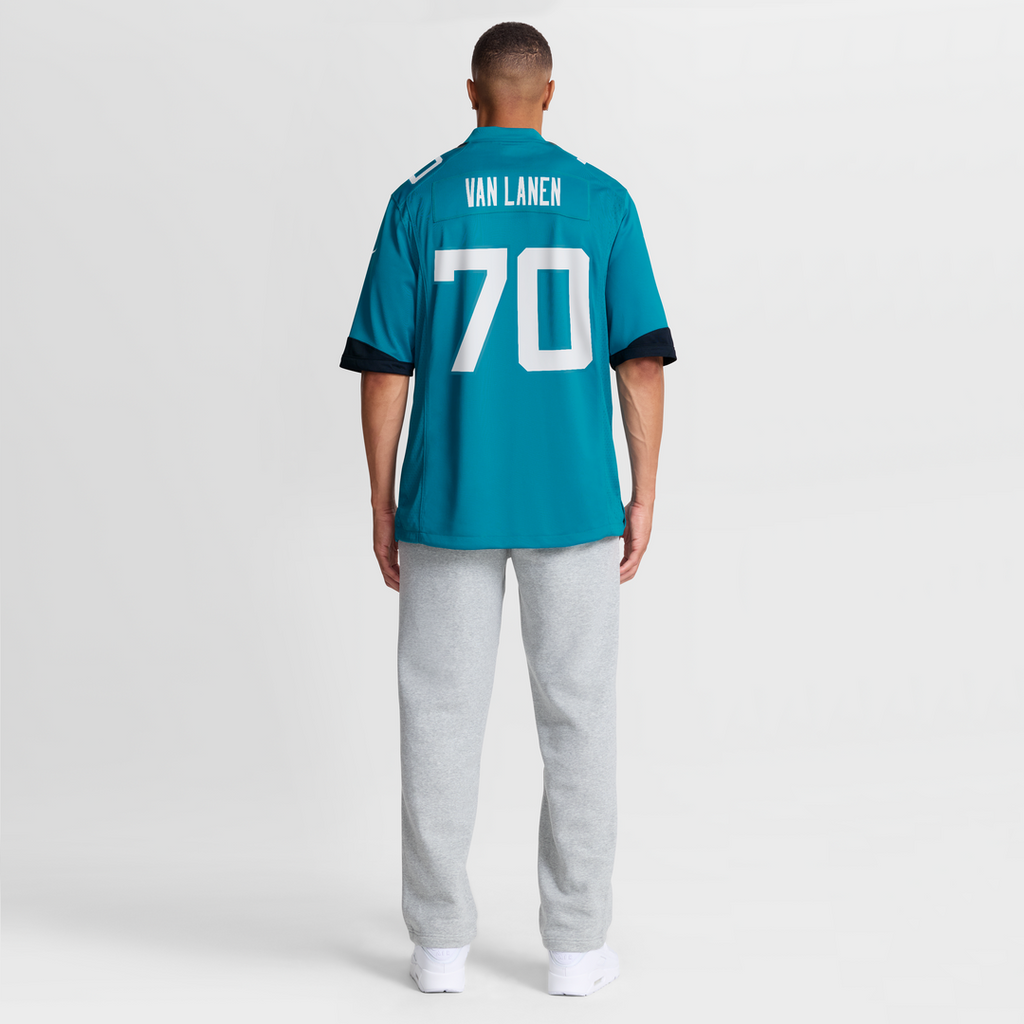 Jacksonville Jaguars Cole Van Lanen Teal Game Player Jersey product image 8, provided for visual reference and product