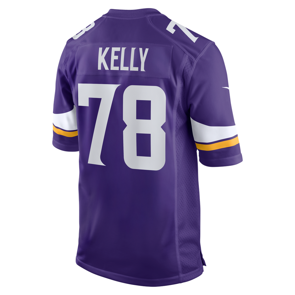 Minnesota Vikings Ryan Kelly Purple Team Game Jersey product image 3, provided for visual reference and product detail review