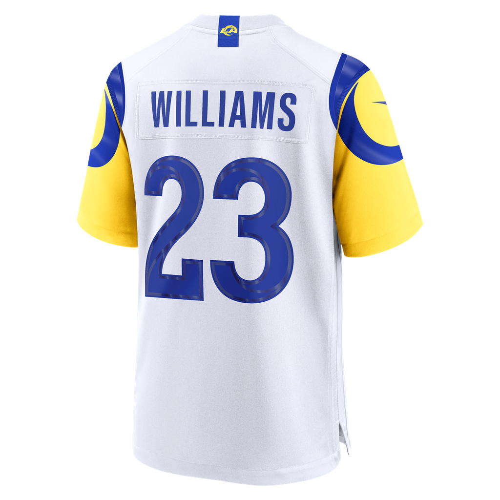 Los Angeles Rams Kyren Williams White White Game Player Jersey product image 3, provided for visual reference and product