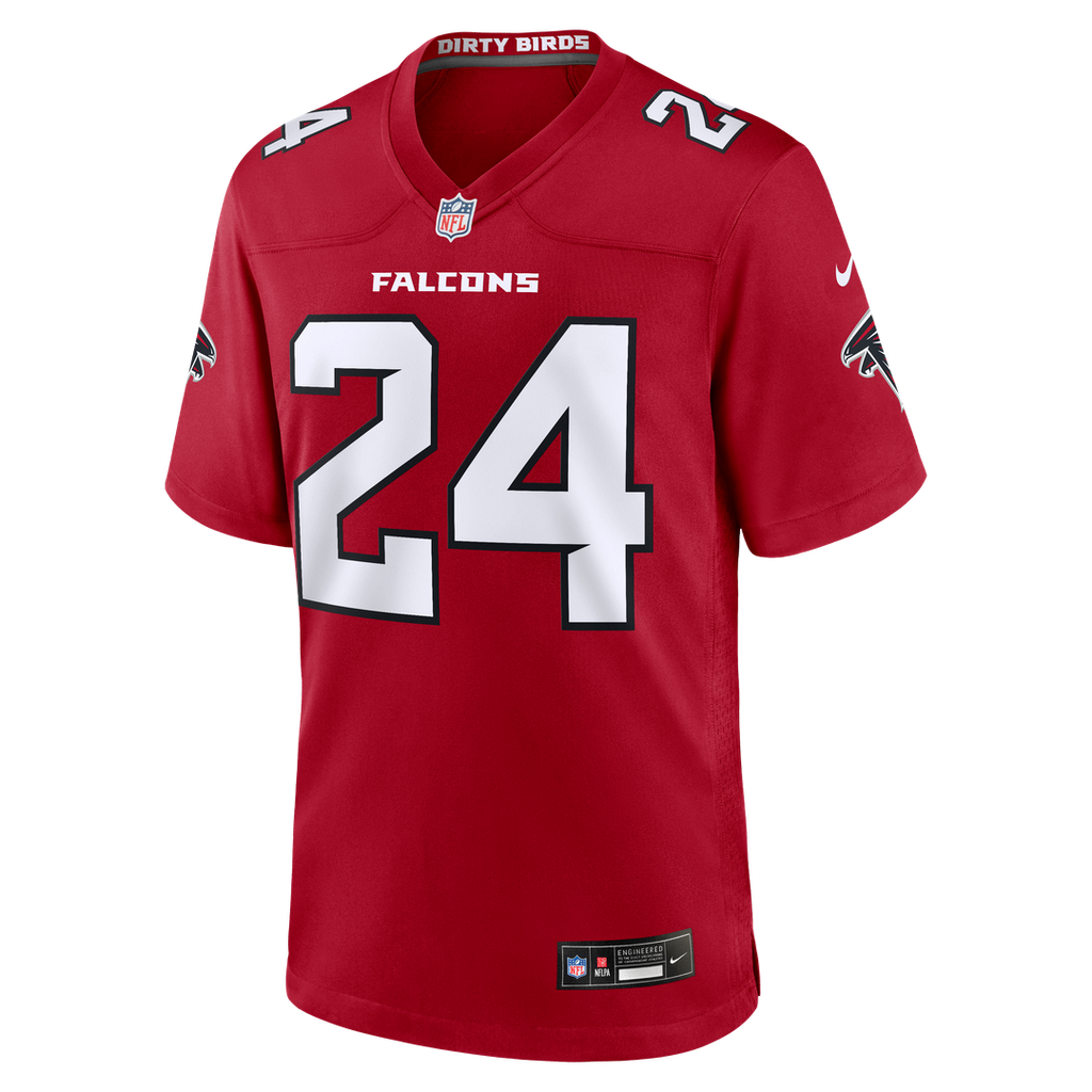 Atlanta Falcons A.J. Terrell Red Game Jersey product image 2, provided for visual reference and product detail review