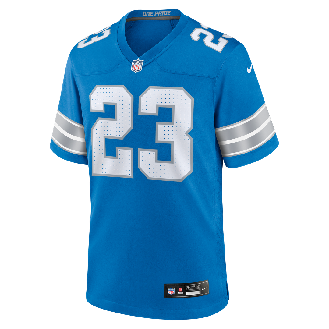 Detroit Lions Rock Ya-Sin Blue Team Game Jersey product image 2, provided for visual reference and product detail review