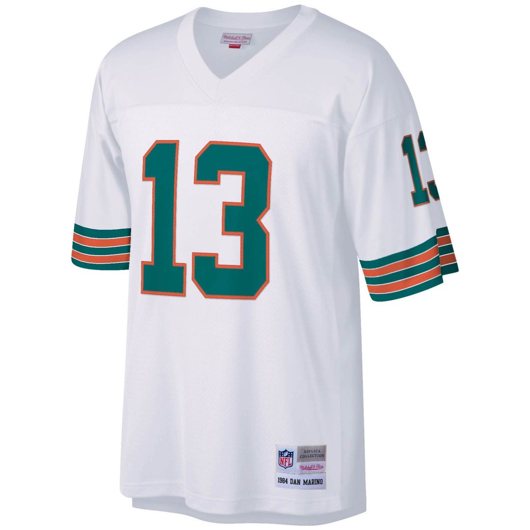 Miami Dolphins Dan Marino Aqua Big & Tall 1984 Retired Player Replica Jersey product image 14, provided for visual reference
